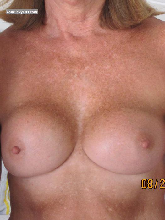Tit Flash: Wife's Medium Tits - Cynthia from United States